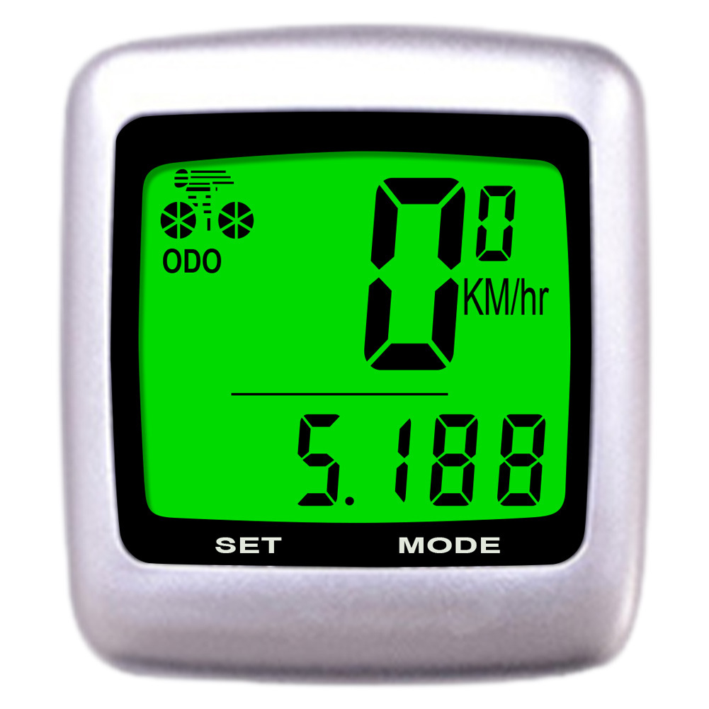 Luminous Anti-Interference Bicycle Stopwatch Bicycle Code Meter Wireless Odometer Counter with Temperature Outdoor