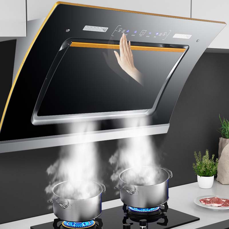 Factory Wholesale Range Hood Dual Motor Automatic Cleaning Super Large Suction Range Hood Side-Suction Type Exhaust Hood