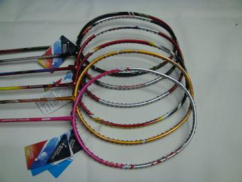 Sports badminton rackets full carbon paddle carbon fiber exhaust factory direct brand belt line