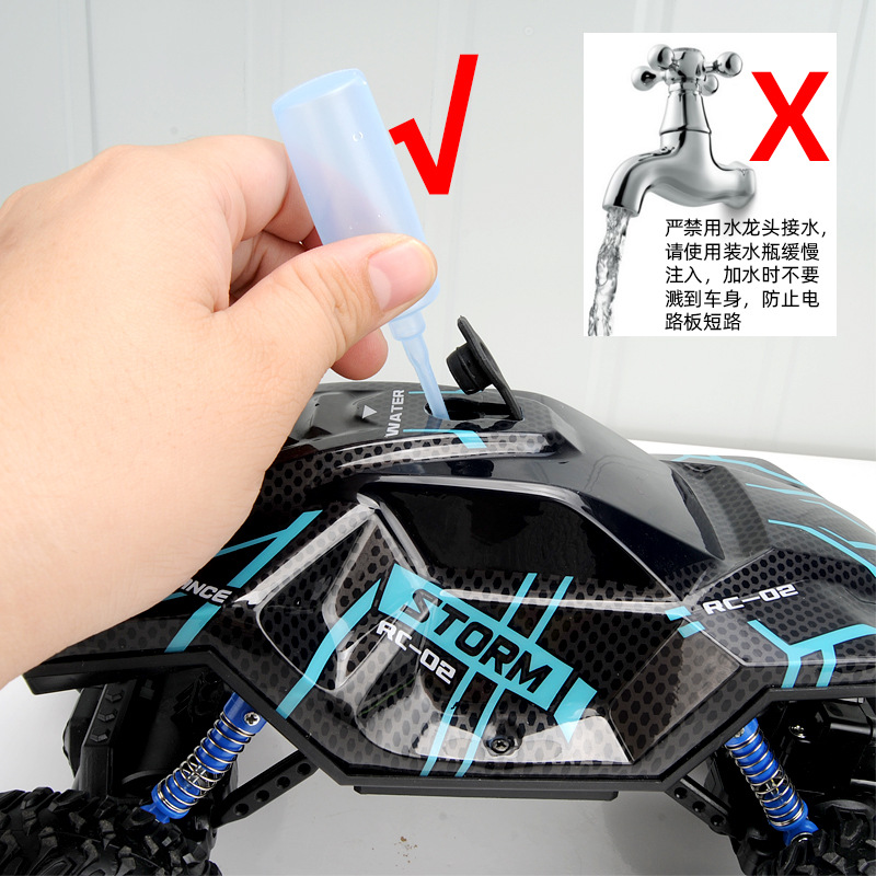 Cross-Border Children&#039;s Simulation Exhaust Tail Spray Electric Car Luminous Four-Wheel Drive Climbing Remote Control off-Road Car Toy