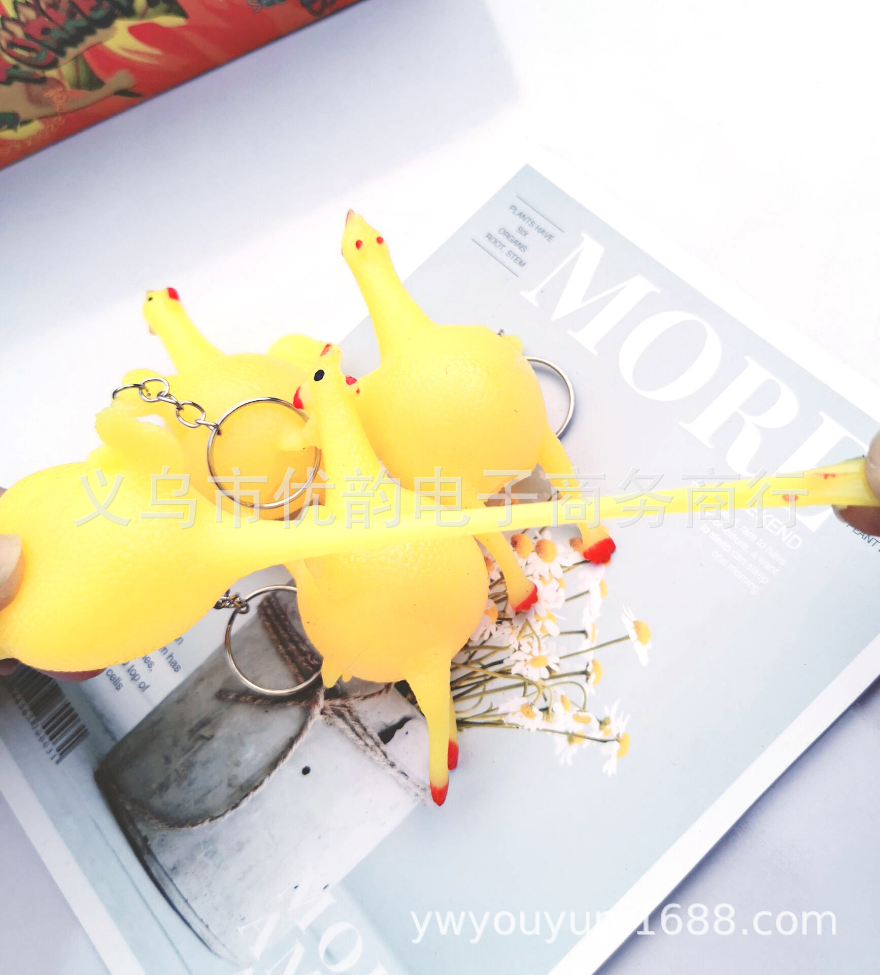 Laying Chicken Vent Toys Xinqite Key Chain Raw Laying Hens Trick Exhaust Cylinder Relaxation Squeeze Laying Hens Funny Toys