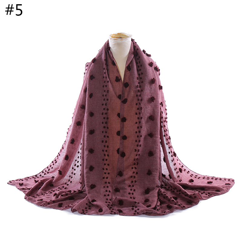 Viscose Women fashion scarves Long head muffler Solid oversize shalws Muslim hijab Lady wrinkled wraps Islamic scarf