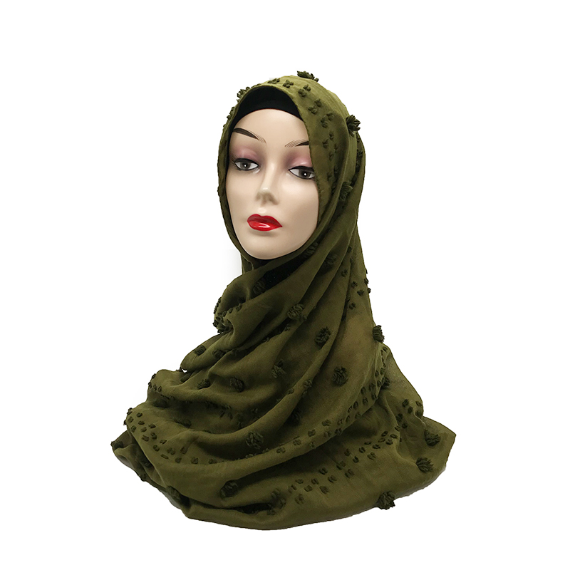 Viscose Women fashion scarves Long head muffler Solid oversize shalws Muslim hijab Lady wrinkled wraps Islamic scarf