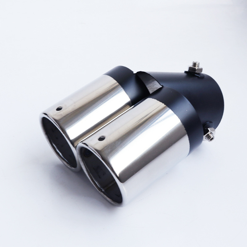 Cross-Border Car Exhaust Pipe Double Tube Tail Pipe Car Muffler Modification Suitable for Cruze Exhaust Pipe Tail Throat