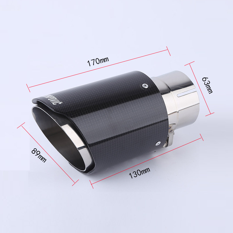 Manufacturers Produce Car Scorpio AK Outlet 89mm101mm Carbon Fiber Tail Throat Exhaust Pipe Muffler