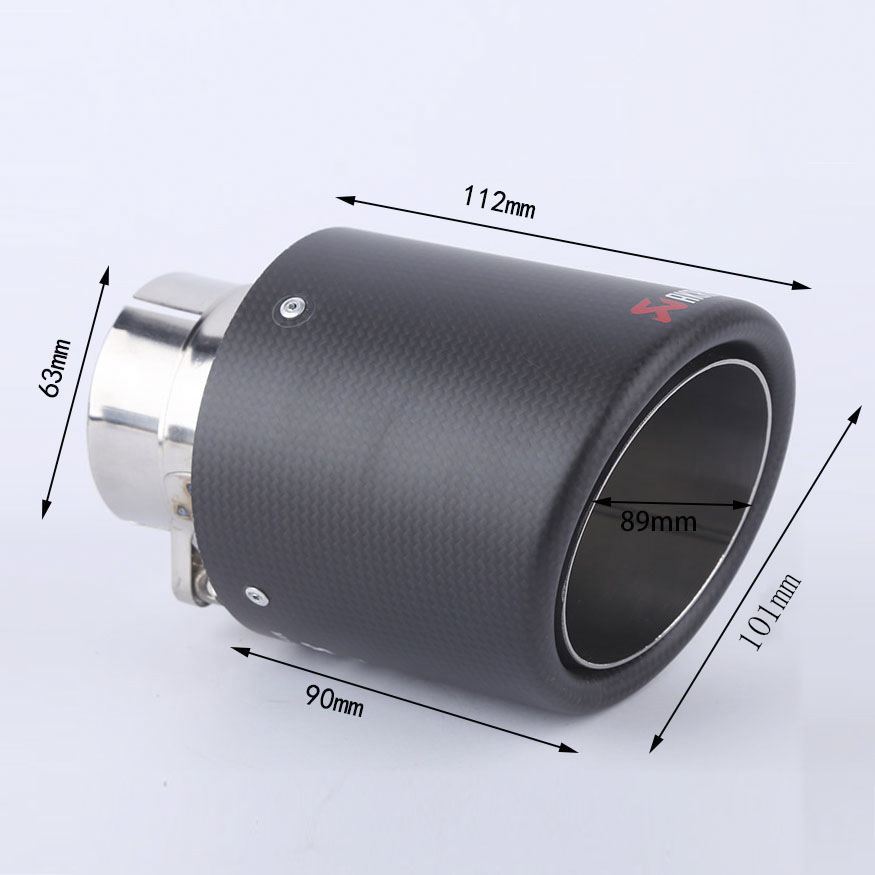 Manufacturers Produce Car Scorpio AK Outlet 89mm101mm Carbon Fiber Tail Throat Exhaust Pipe Muffler