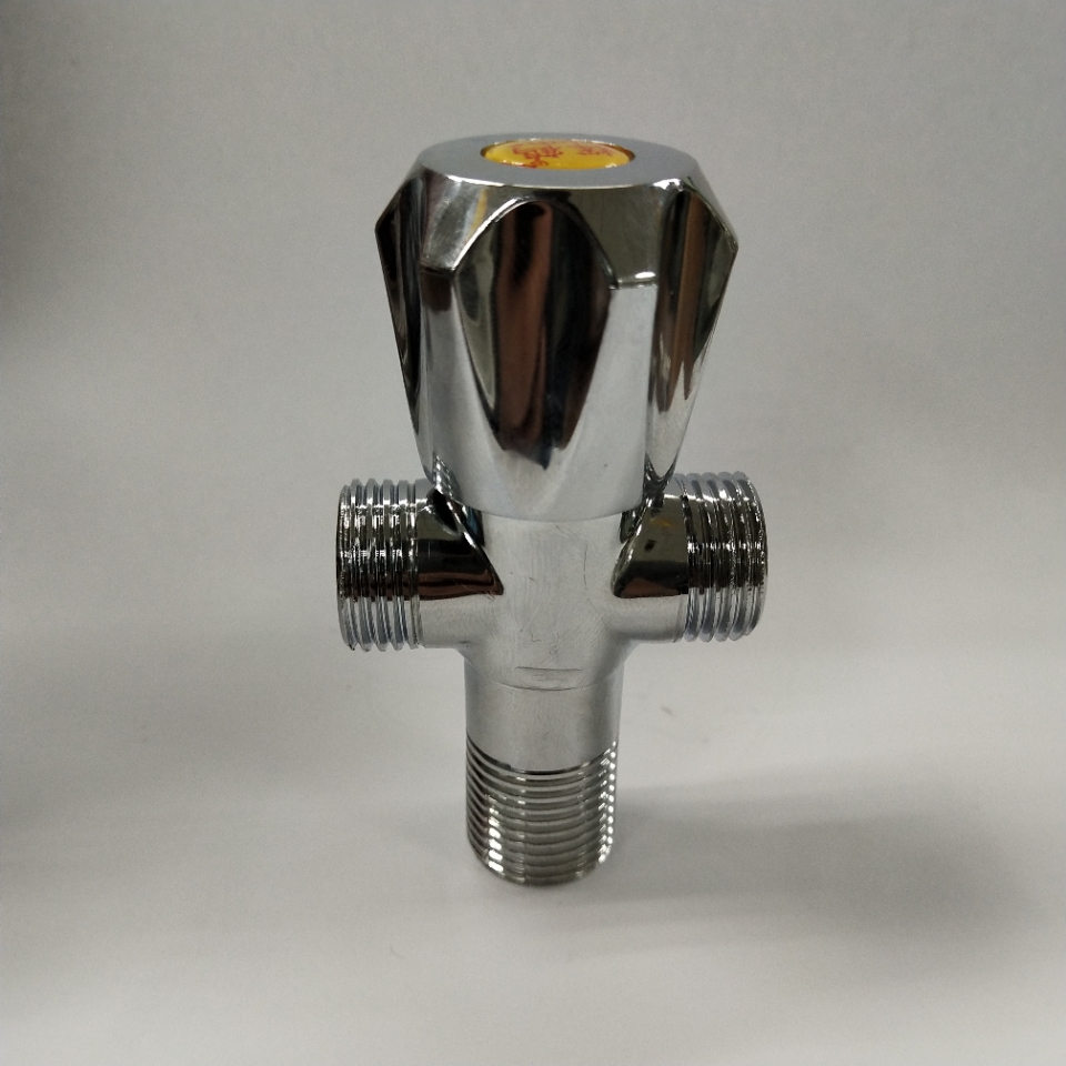 Full copper double outlet Angle valve 1/2 multi-function Angle valve toilet Full copper Angle valve