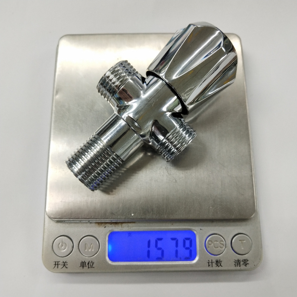 Full copper double outlet Angle valve 1/2 multi-function Angle valve toilet Full copper Angle valve