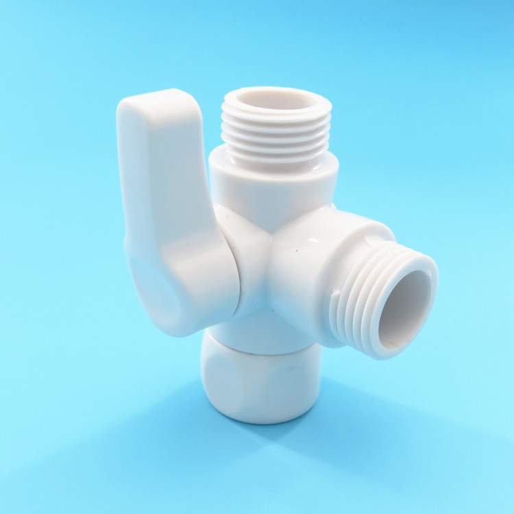 Faucet ABS Plastic Triangle Valve Water Heater Triangle Valve Toilet Bathroom Two Outlet Angle Valve
