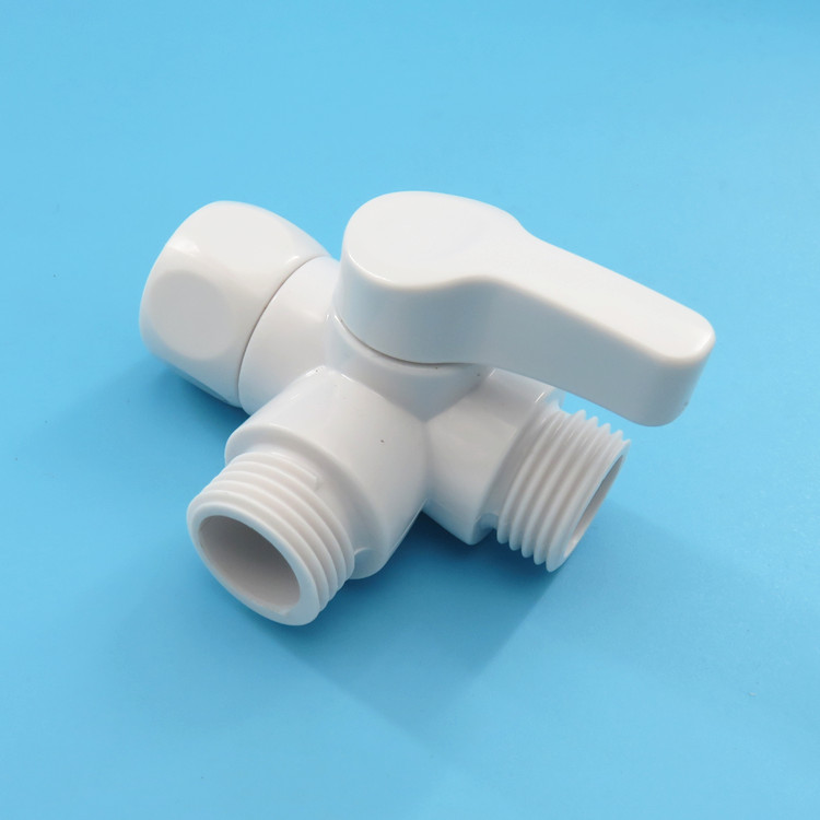 Faucet ABS Plastic Triangle Valve Water Heater Triangle Valve Toilet Bathroom Two Outlet Angle Valve