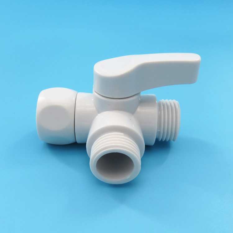 Faucet ABS Plastic Triangle Valve Water Heater Triangle Valve Toilet Bathroom Two Outlet Angle Valve