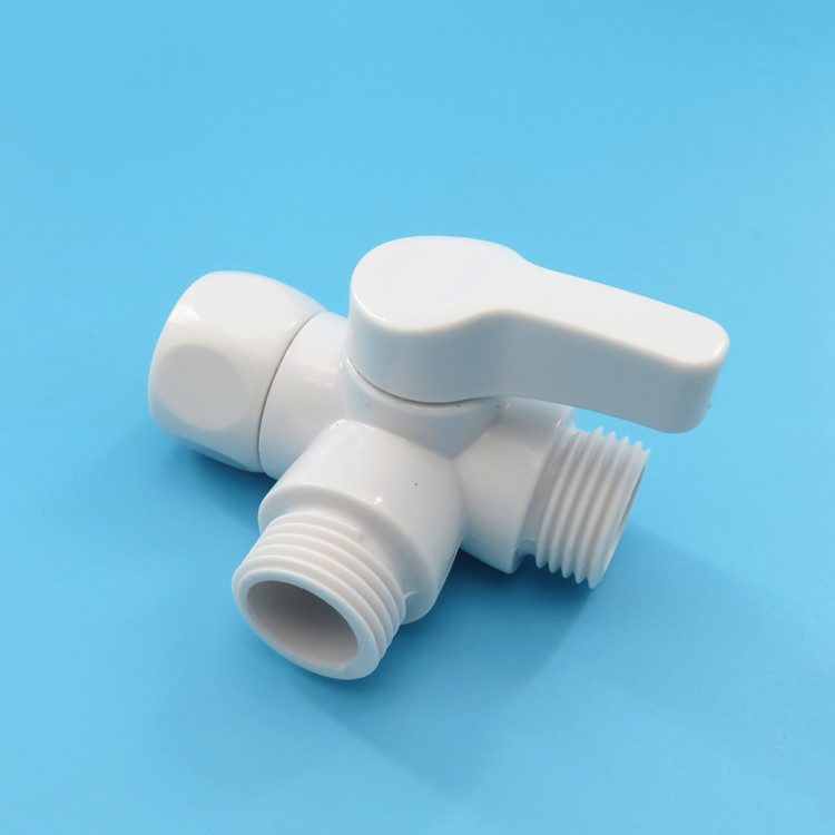 Faucet ABS Plastic Triangle Valve Water Heater Triangle Valve Toilet Bathroom Two Outlet Angle Valve