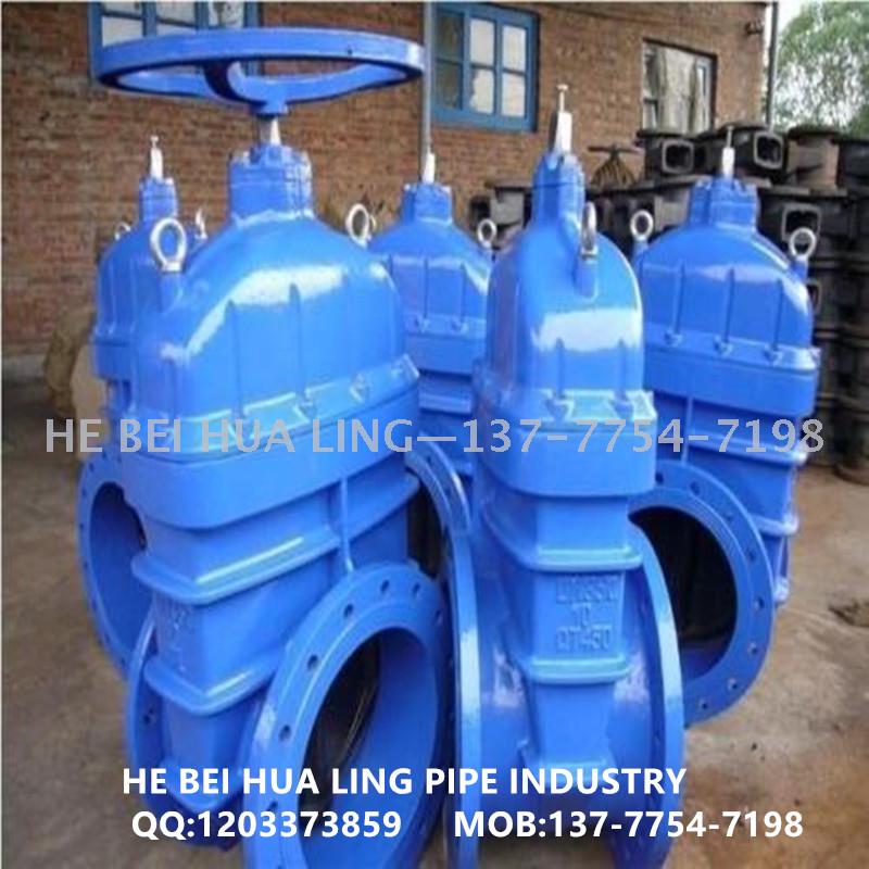 Manufacturers direct flange gate valve ductile iron soft seal gate valve flange dark stem gate valve