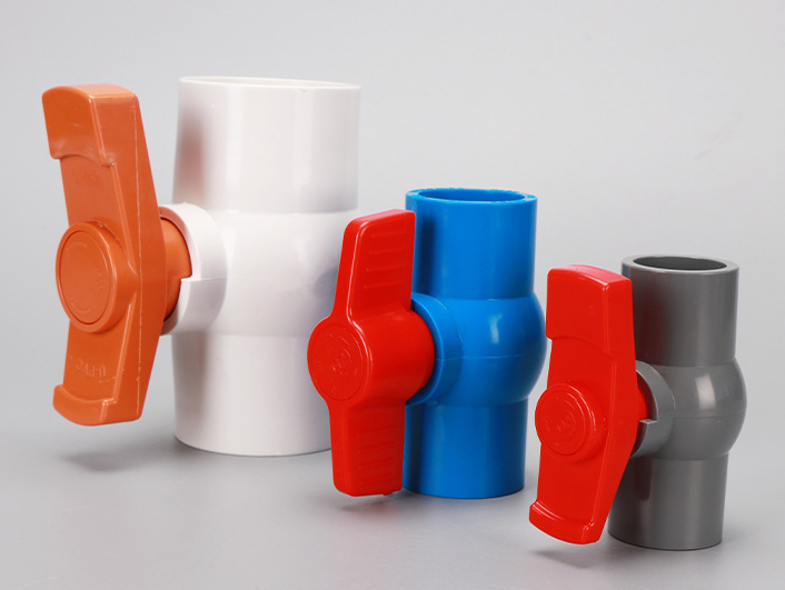 Factory Wholesale PVC Water Supply Flat Screw Water Pipe Ball Valve Water Stop Ball Valve Plastic Valve Specifications 20-160