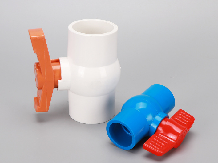 Factory Wholesale PVC Water Supply Flat Screw Water Pipe Ball Valve Water Stop Ball Valve Plastic Valve Specifications 20-160