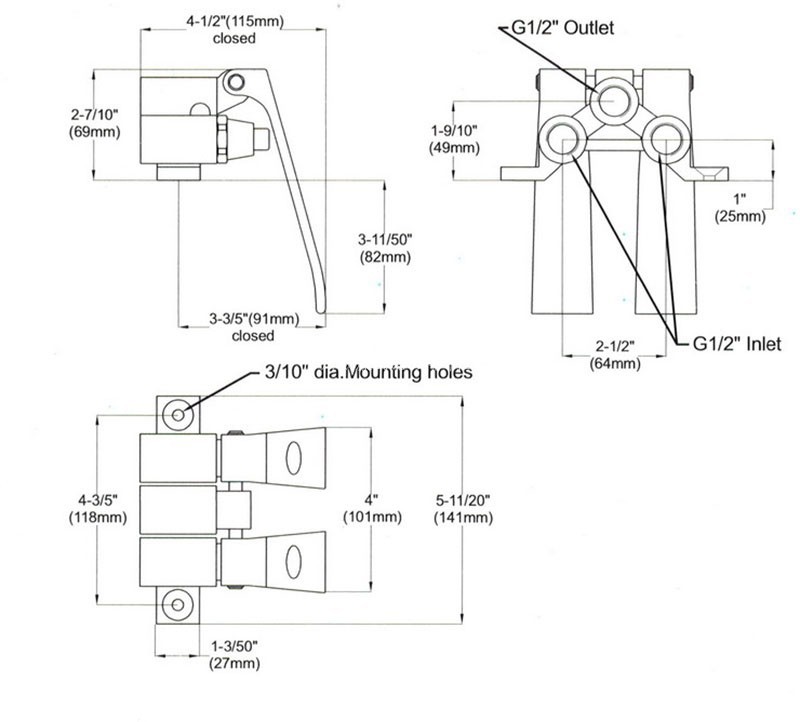 Copper Knee Top Valve Single and Double Temperature Knee Top Valve Commercial Kitchen Hotel Restaurant Canteen Faucet Foot Valve