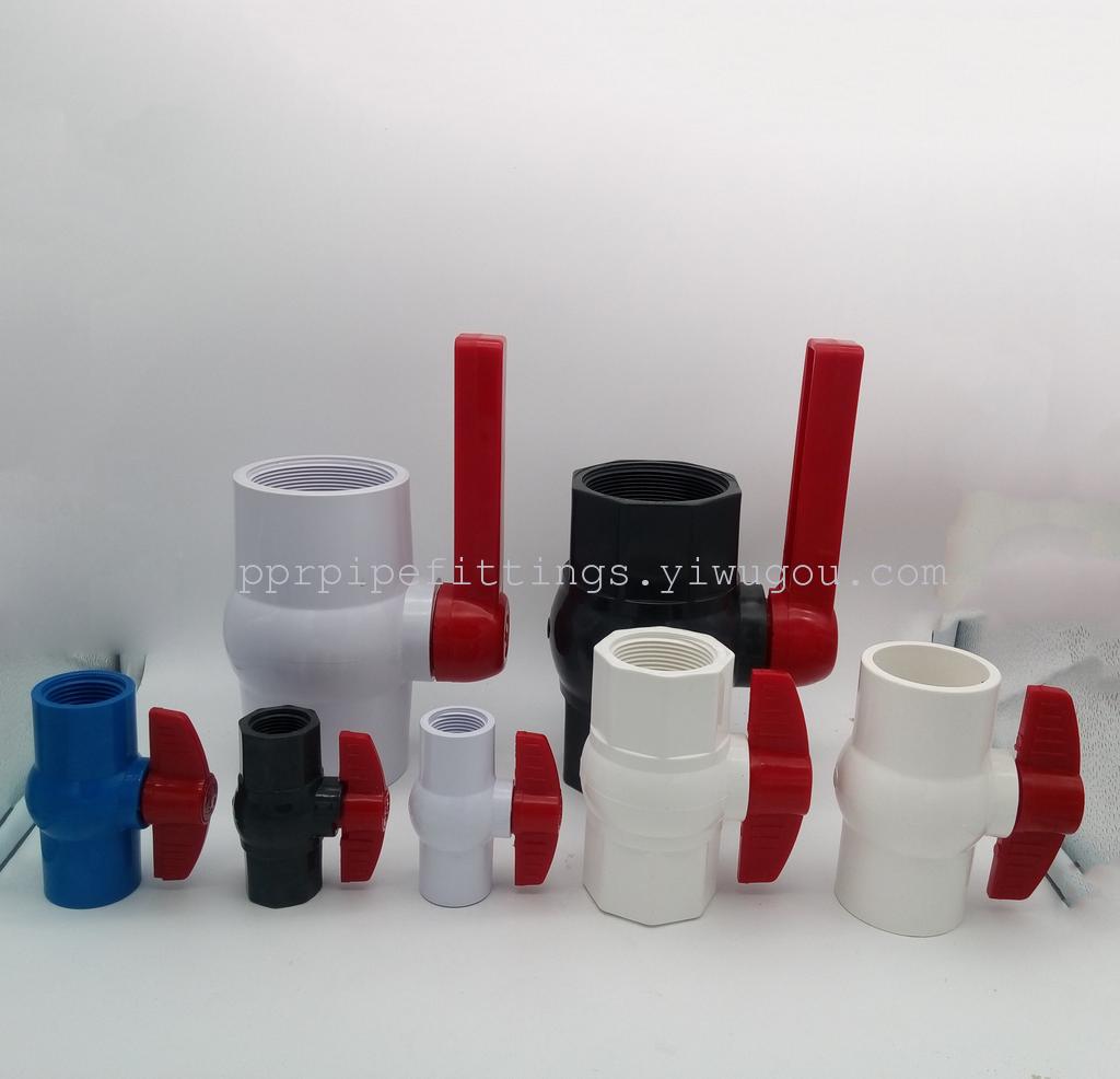 PVC ball flat screw valve plastic ball valve with drip irrigation