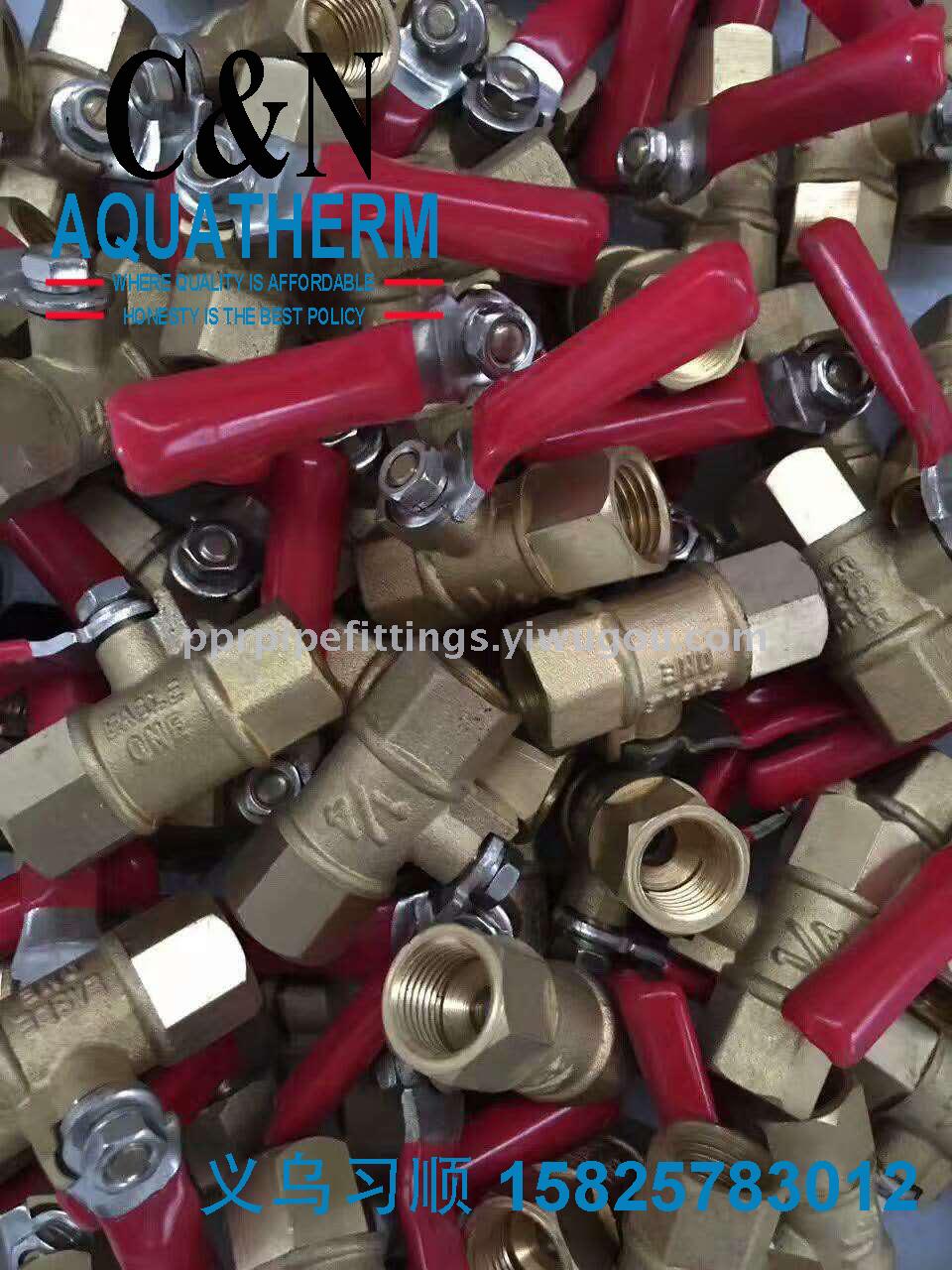 Ball valve double head inner thread ball valve