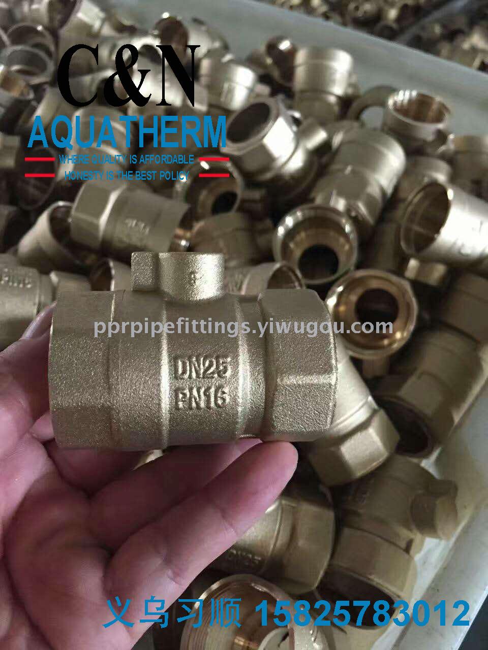 Ball valve double head inner thread ball valve