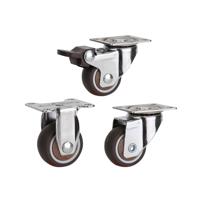 Customized Whole Light Plated TPR Caster Universal Wheel Brake Wheel 1Inch 15Inch 125Inch 2Inch Furniture Wheels