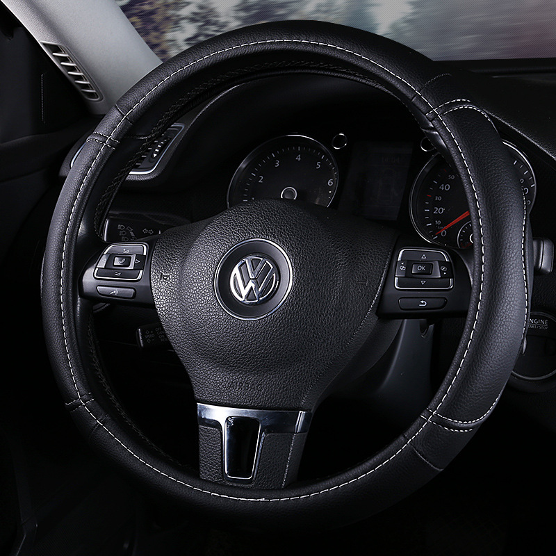 Car steering wheel cover four seasons to cover the car interior supplies leather car direction cover special