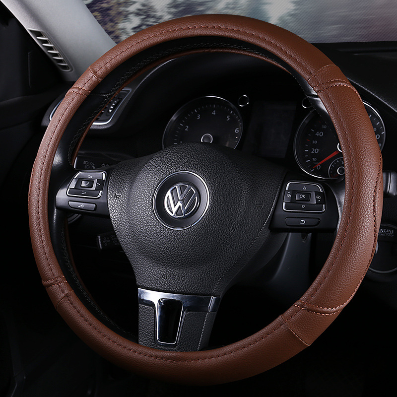 Car steering wheel cover four seasons to cover the car interior supplies leather car direction cover special