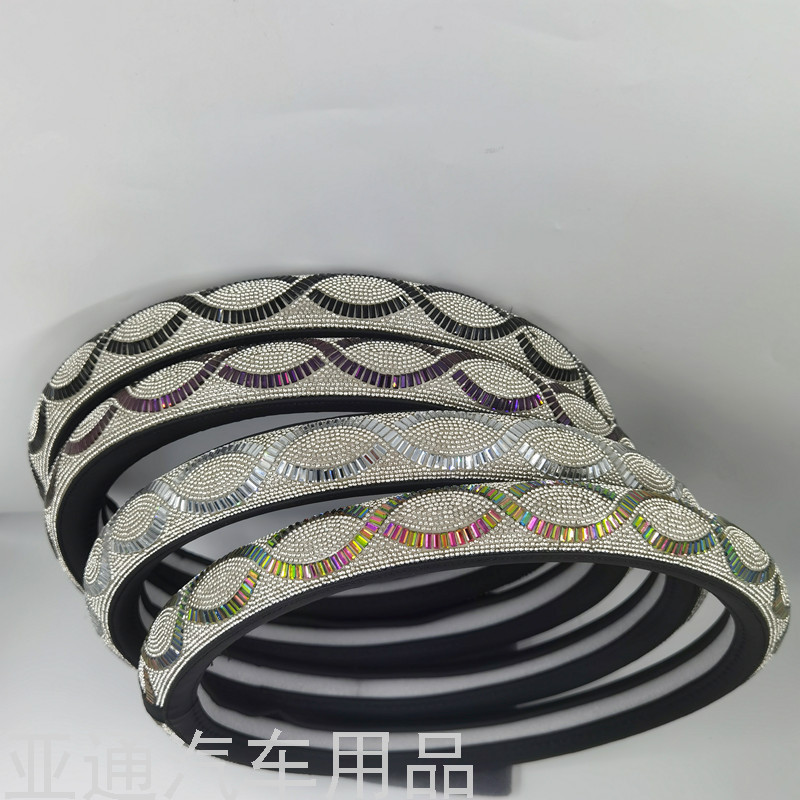 Car Supplies Steering Wheel Cover 4 Season Handle Cover Universal Steering Wheel Cover Car Beads Wheel Cover