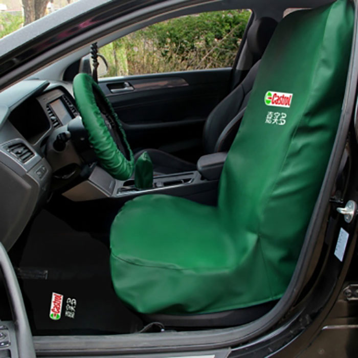Car Repair Washed Leather Seat Cover Three-Piece Car Repair and Maintenance Steering Wheel Cover after-Sales Three-Four-Five-Piece Set