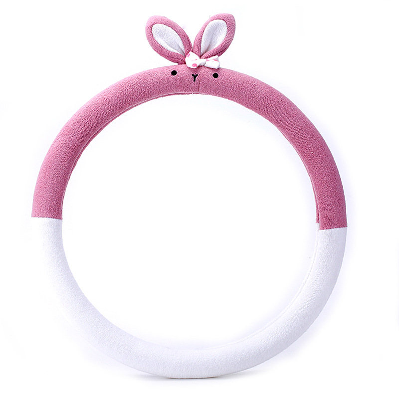Car Steering Wheel Cover Car Supplies Four Seasons Universal Silicone Handlebar Grips Cute Plush Steering Wheel Cover