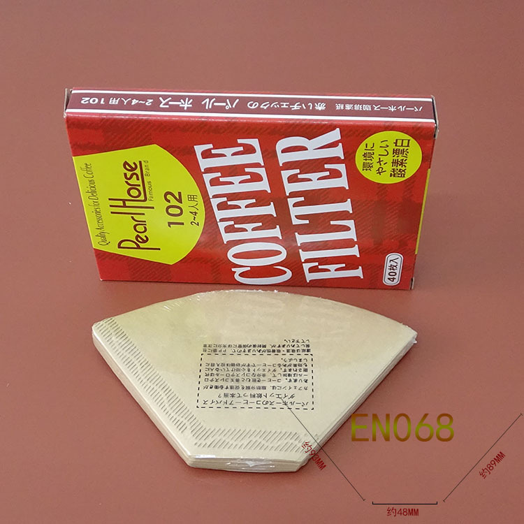 Filter Paper 102 Fan Filter Paper Drip Type Coffee Machine V60 Filter Cup American Coffee Pot Cone Type Filter Paper Bag