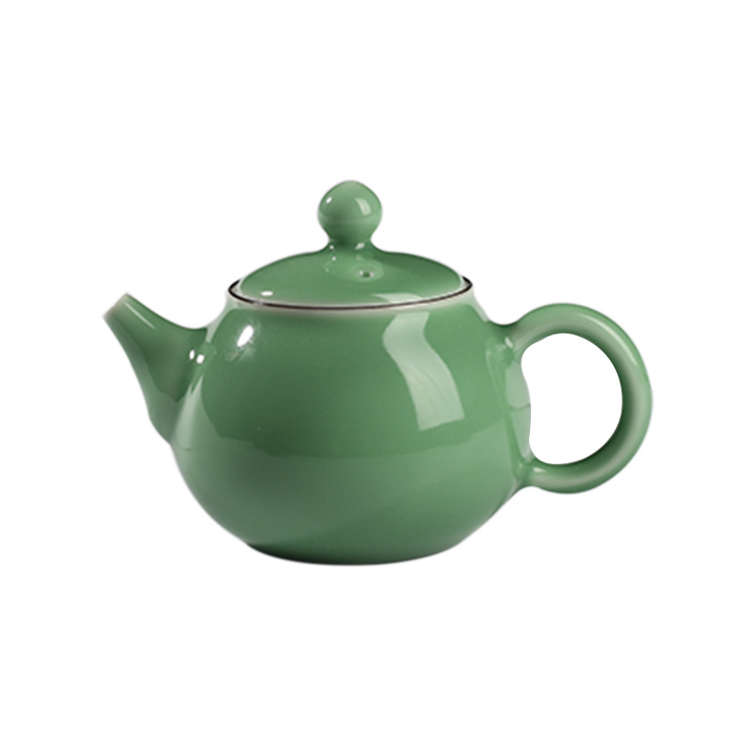 Pro-Rhyme Celadon Half-Handmade Tea Ceramic Teapot Filter Household Tea Set Free Shipping Kung Fu Teapot Single Teapot