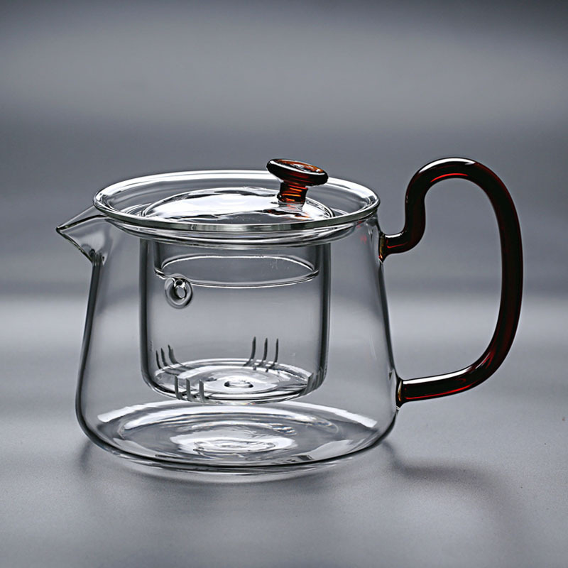 Transparent Heat-Resistant Glass Teapot Tea Set Thickened High Temperature Resistant Filter Heatable Tea Cooker Teapot
