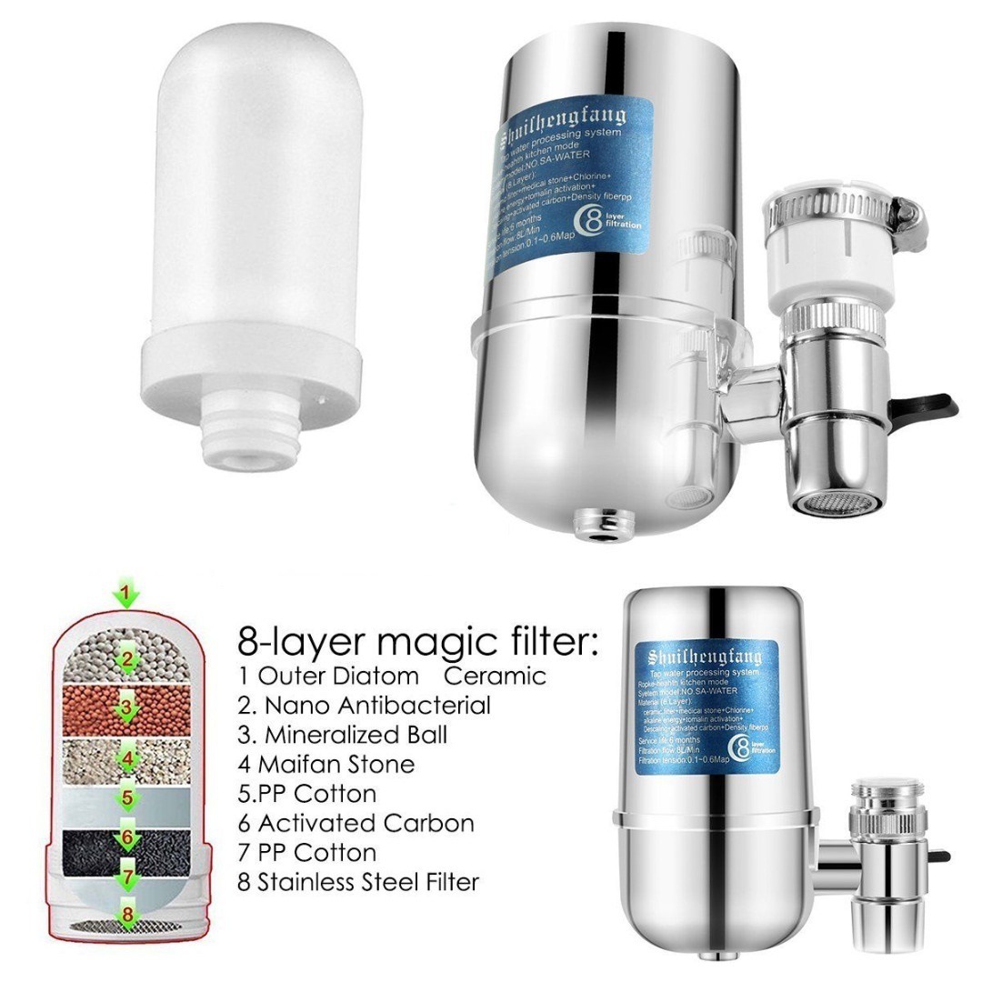Electroplating Household Water Purifier Kitchen Purifier Faucet Filter Household OEM Labeling Processing