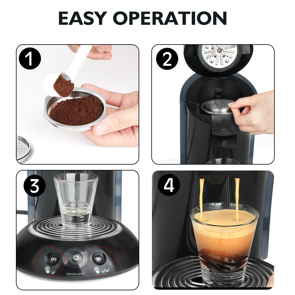Senseo Stainless Steel Capsule Reusable Filter Compatible with 781065 Coffee Maker