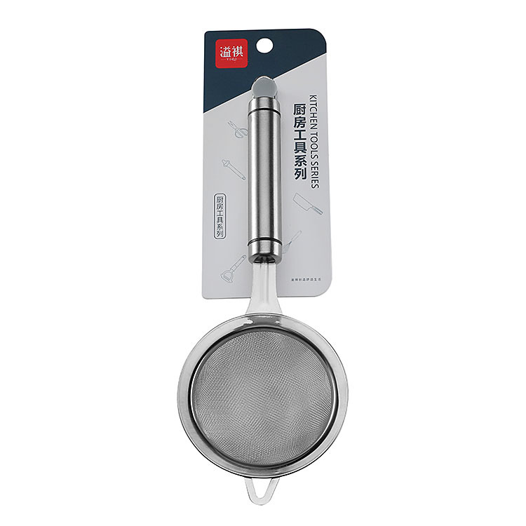 Steel Flour Sifter Strainer Ladle Oil Filter Filter Oil Separator Screening Mesh Kitchen Gadget WiveScreen Ladle