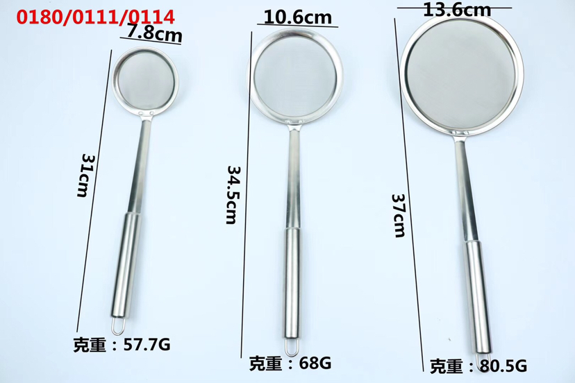 Factory Direct Sales Kitchen Stainless Steel Colander Strainer Oil Leak Spoon Ladle Oil Filter Foam Strainer Spoon Oil Skimmer Oil Filtering