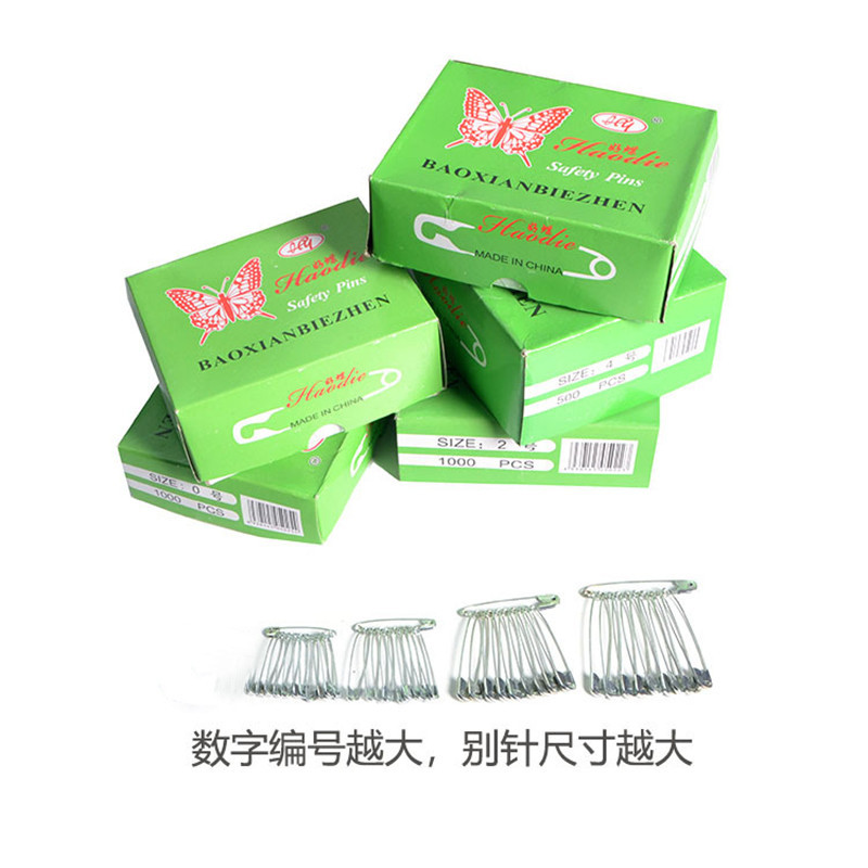 Factory Wholesale Pin Galvanized More Sizes Fixed Clothes Tag Brooch Lock Pin Insurance Metal Buckle Crochet Safety Pin