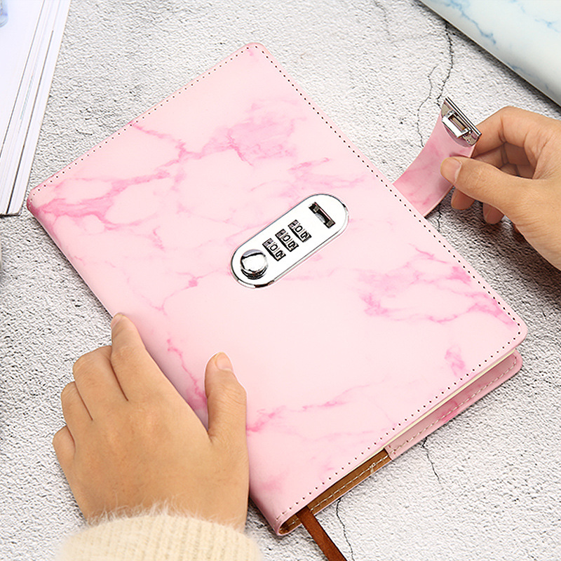 Custom Password Creative Student Diary Book with Lock Notebook Stationery Thick Hand Account Notebook Custom Logo