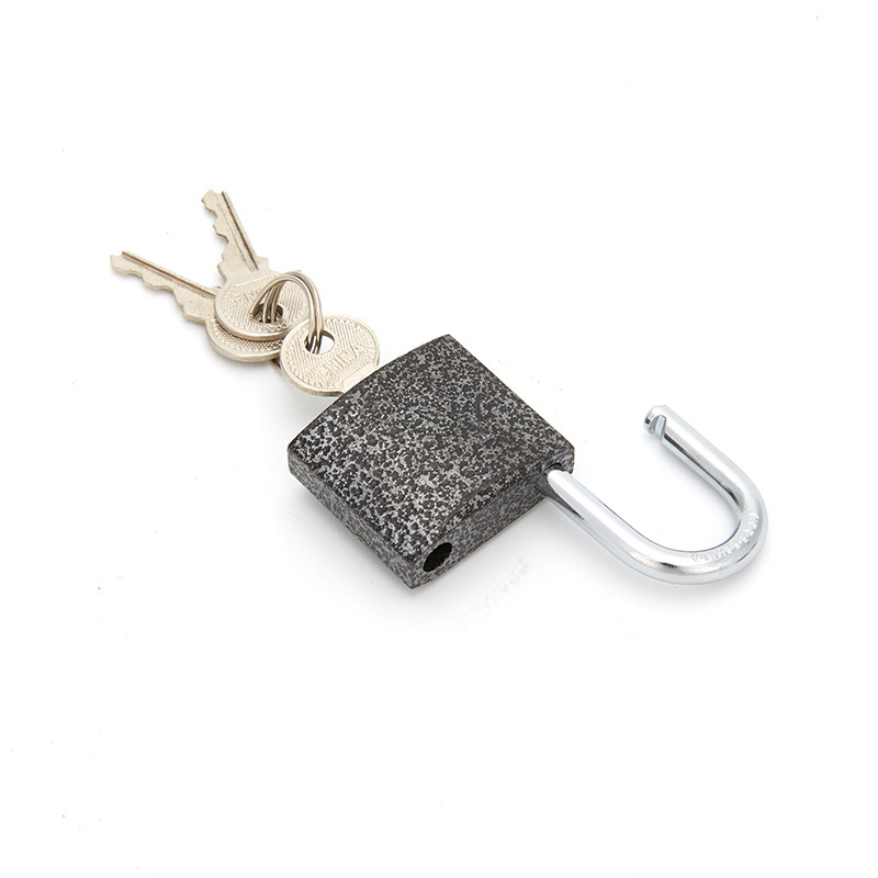 Lock Padlock Iron Padlock Factory Direct Supply Plastic Spray Word Lock Label Lock Multi-Specification Iron Household Padlock
