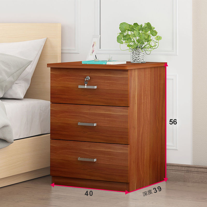 Bedside Table Mini Cabinet File Cabinet Low Cabinet Drawer with Lock Data Cabinet Locker Bedroom Bedside Table Special Offer