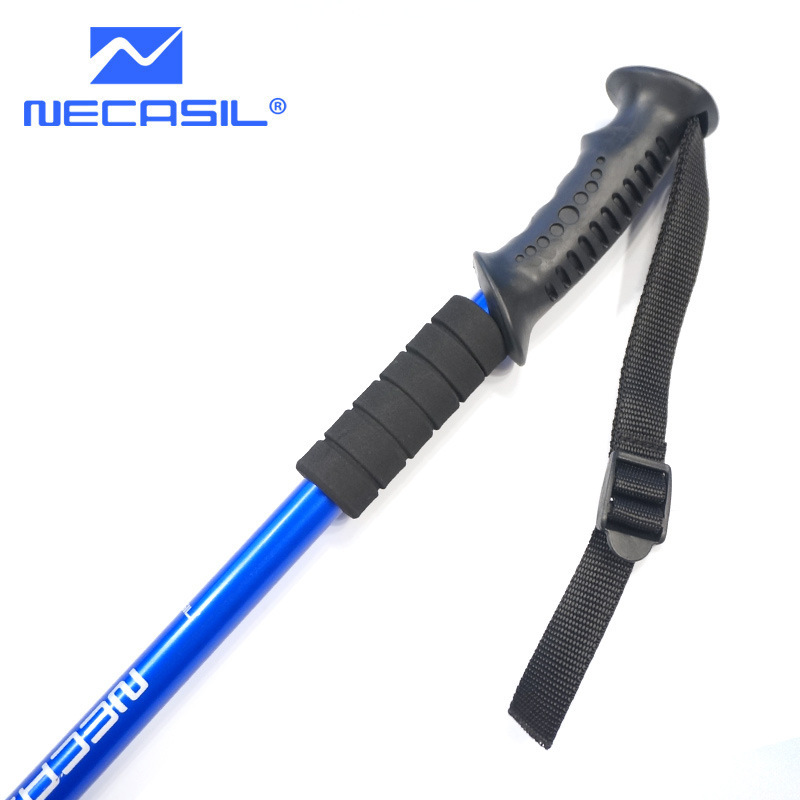 Newcaso Three-Section Aluminum Alloy 6061 Straight Handle Climbing Pole Inner Lock Telescopic Shock Absorber G203