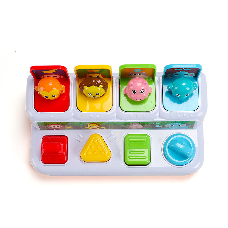 Cross-Border Amazon Baby Music Press Puzzle Pop-up Children&#039;s Toy Intelligence Switch Playing Music Hide-and-Seek Cat