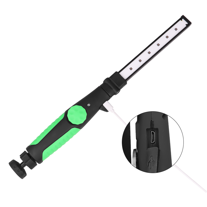 Cross-border UVC strong light working lamp built-in battery USB charging foldable working lamp including magnet rotary switch