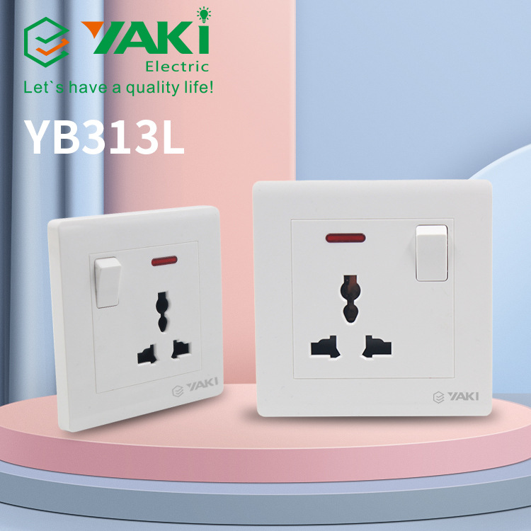 USB British Wall Socket Switch Single Double Control Three Or Five Holes Kitchen Switch South Africa Copper Pieces Silver Contact Africa