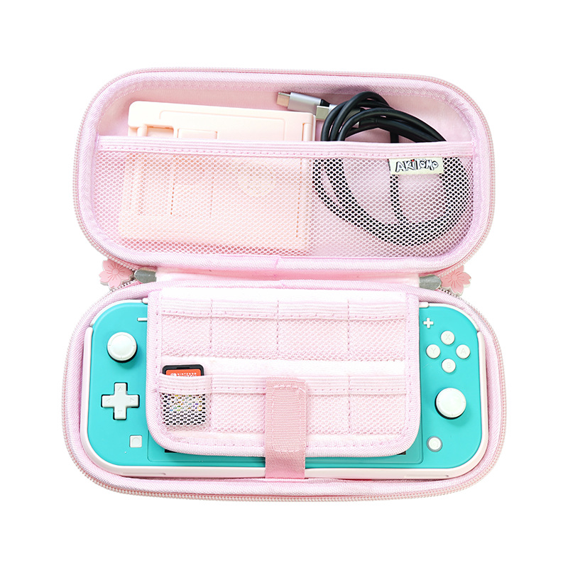 Agitomo Nintendo Switch Storage Bag Cherry Blossom Powder Portable Waterproof Protective Bag NS Lite Bag