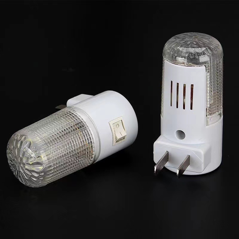 Energy Saving 3W Small Night Lamp Socket with Switch Bedroom Night Bedside Lamp 2 Yuan Store Stall Supply Wholesale