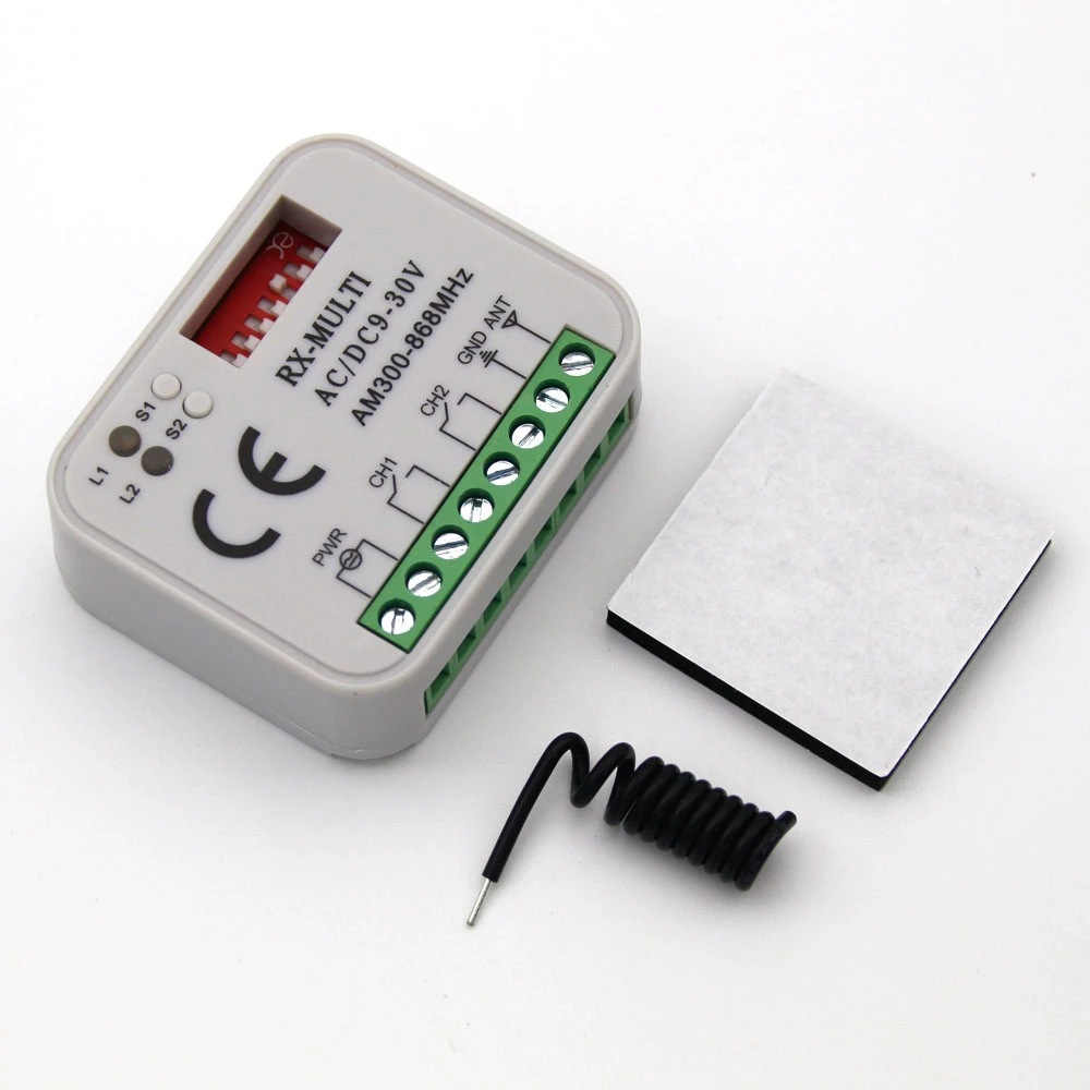 Garage Door Rolling Code Fixed Code Multi-Frequency Remote Control Receiver Switch...
