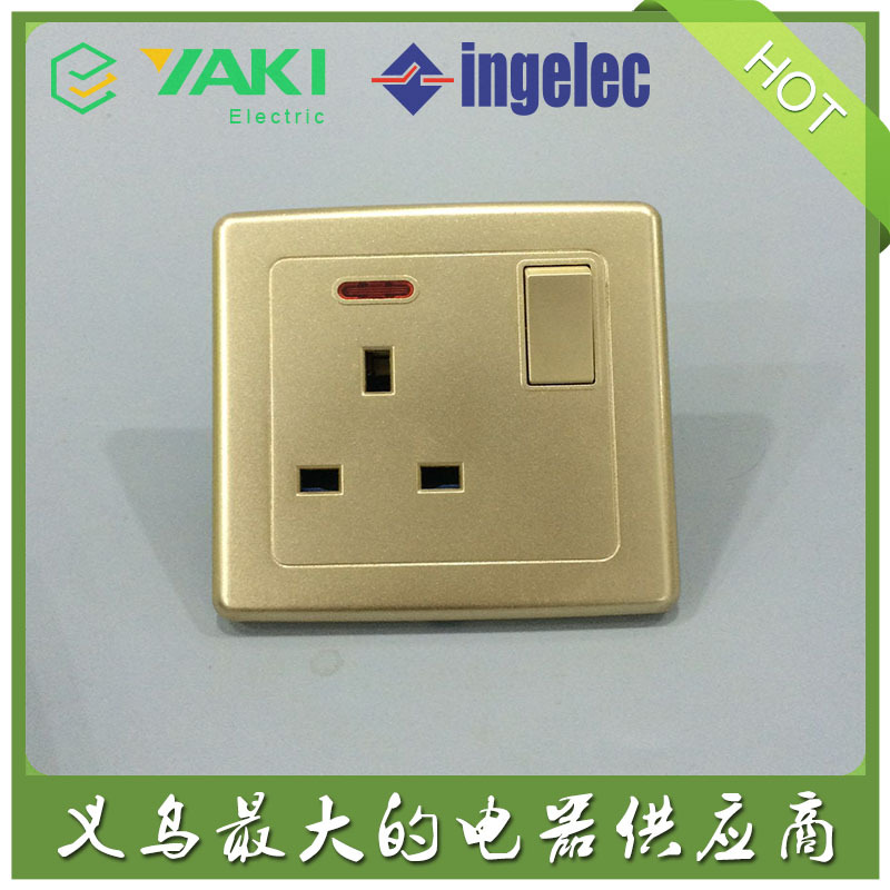 British Standard 13A Kitchen Switch with Light and Socket Wall Socket Switch C10-C11-010 Single Control Double Control 45A