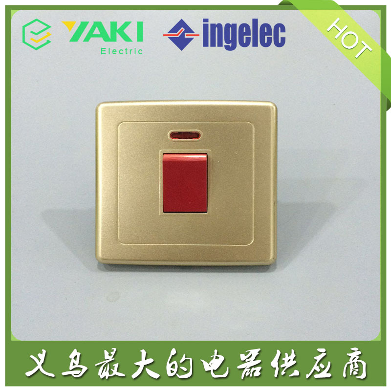 British Standard 13A Kitchen Switch with Light and Socket Wall Socket Switch C10-C11-010 Single Control Double Control 45A