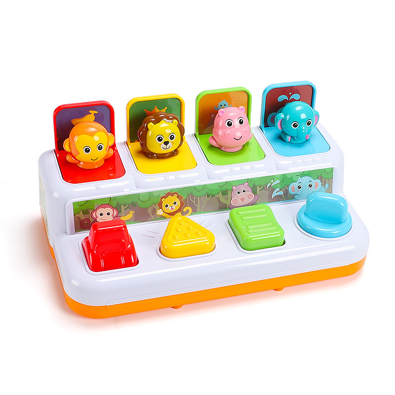 Cross-Border Amazon Baby Music Press Puzzle Pop-up Children&#039;s Toy Intelligence Switch Bouncing Hide-and-Seek